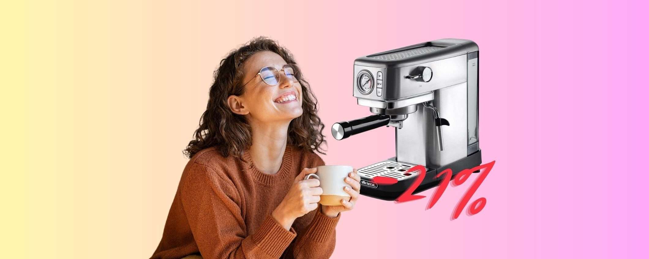 Ariete 1381: macchina per caffè slim compatibile con polvere e cialde