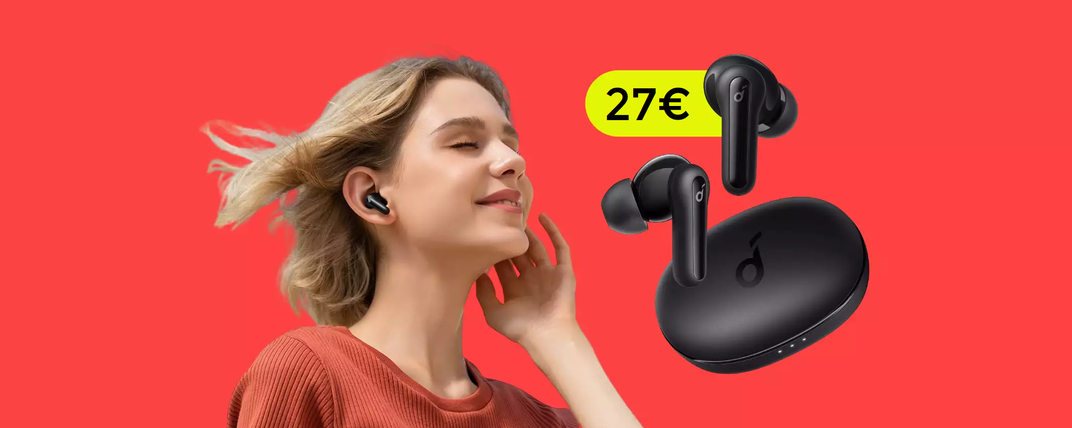 Auricolari con bassi POTENTISSIMI e ricarica FULMINEA: solo 27€