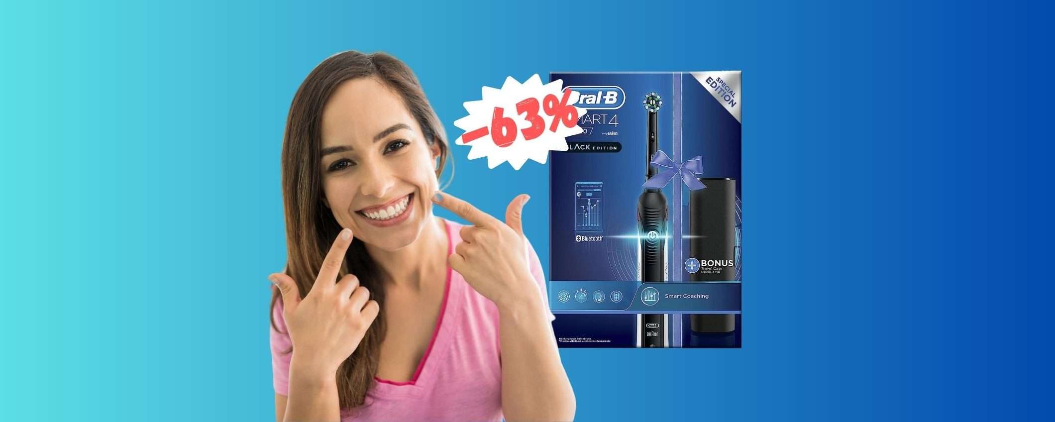 Braun Oral-B Smart 4: il RE degli spazzolini elettrici in sconto del 63%