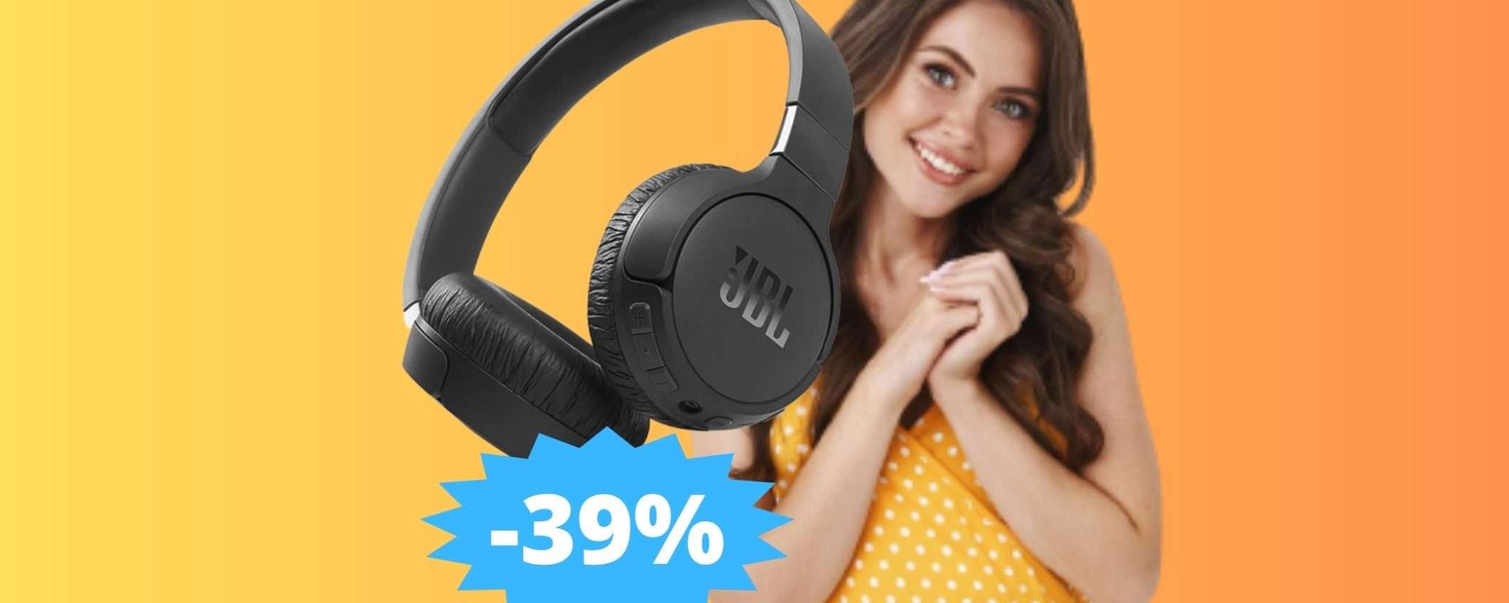 Cuffie JBL Tune: alta qualità in MEGA sconto su Amazon (-39%)