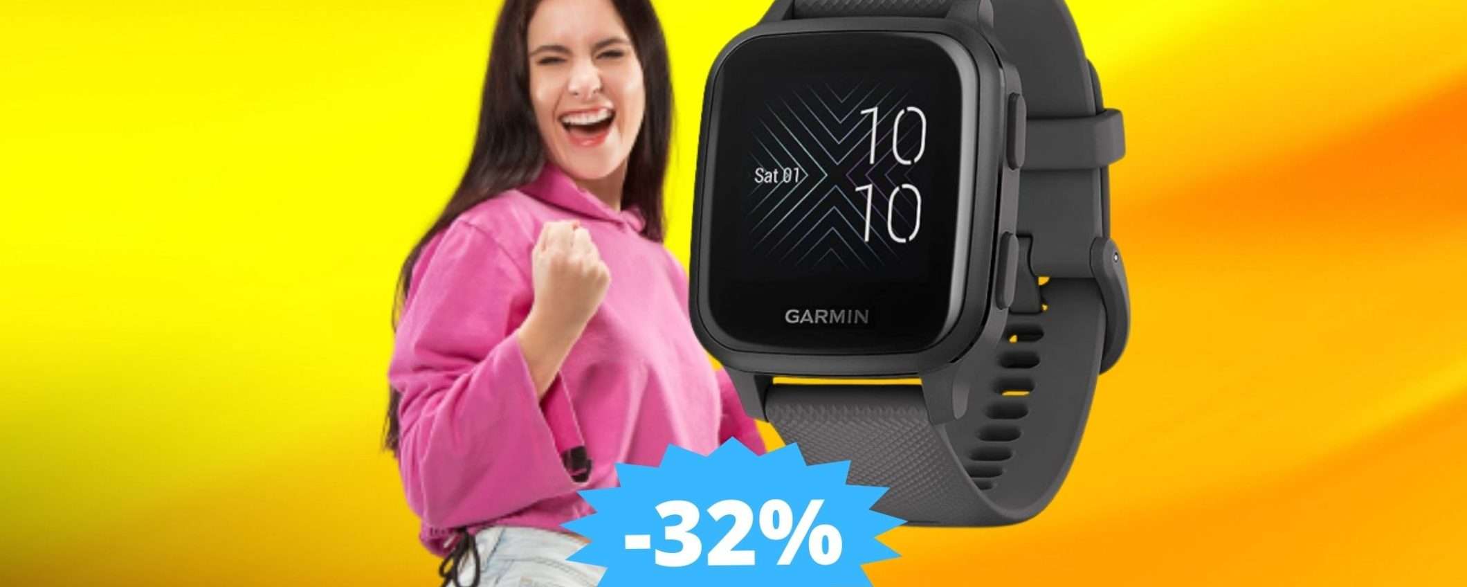 Garmin Venu Sq: elegante e potente in SUPER sconto del 32%