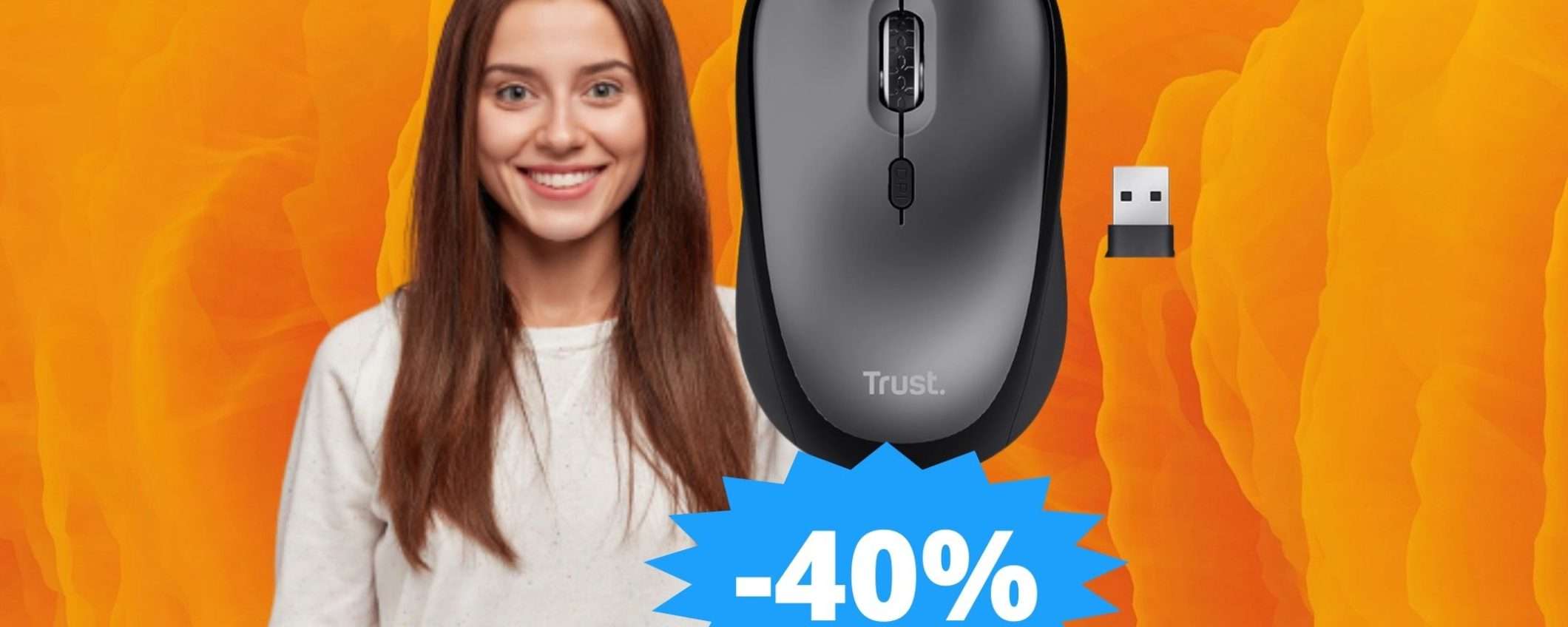 Mouse Trust Yvi+: MEGA sconto del 40% su Amazon