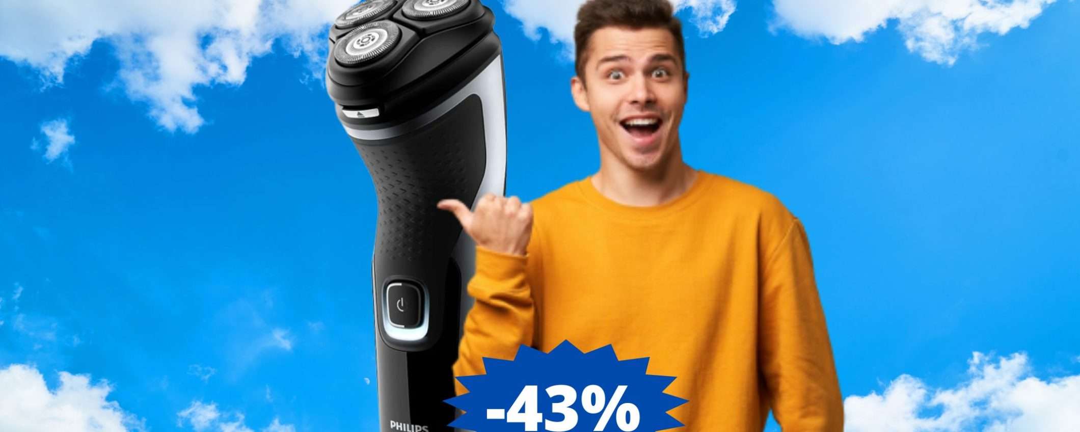 Philips Shaver Series 1000: MEGA sconto del 43% su Amazon