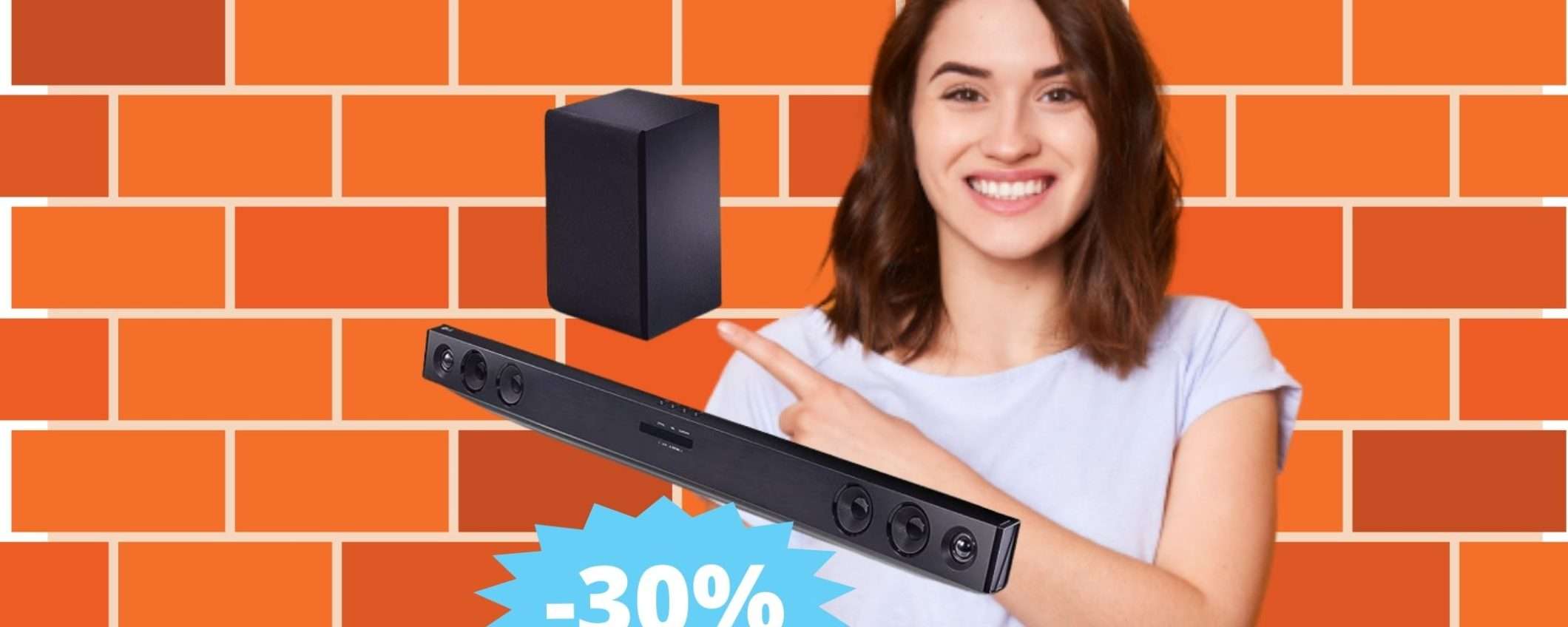 Soundbar LG SQC2: risparmia SUBITO il 30% su Amazon