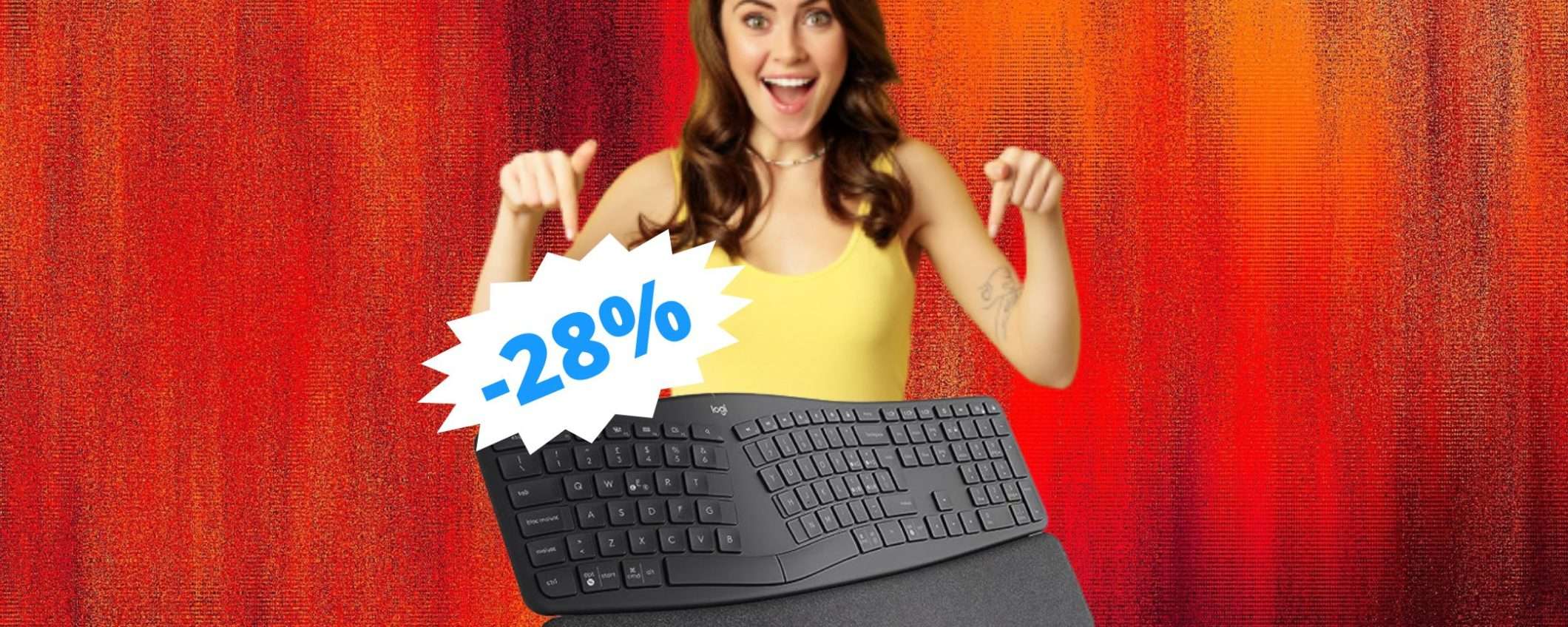 Tastiera Logitech ERGO K860: alta qualità in MEGA sconto (-28%)