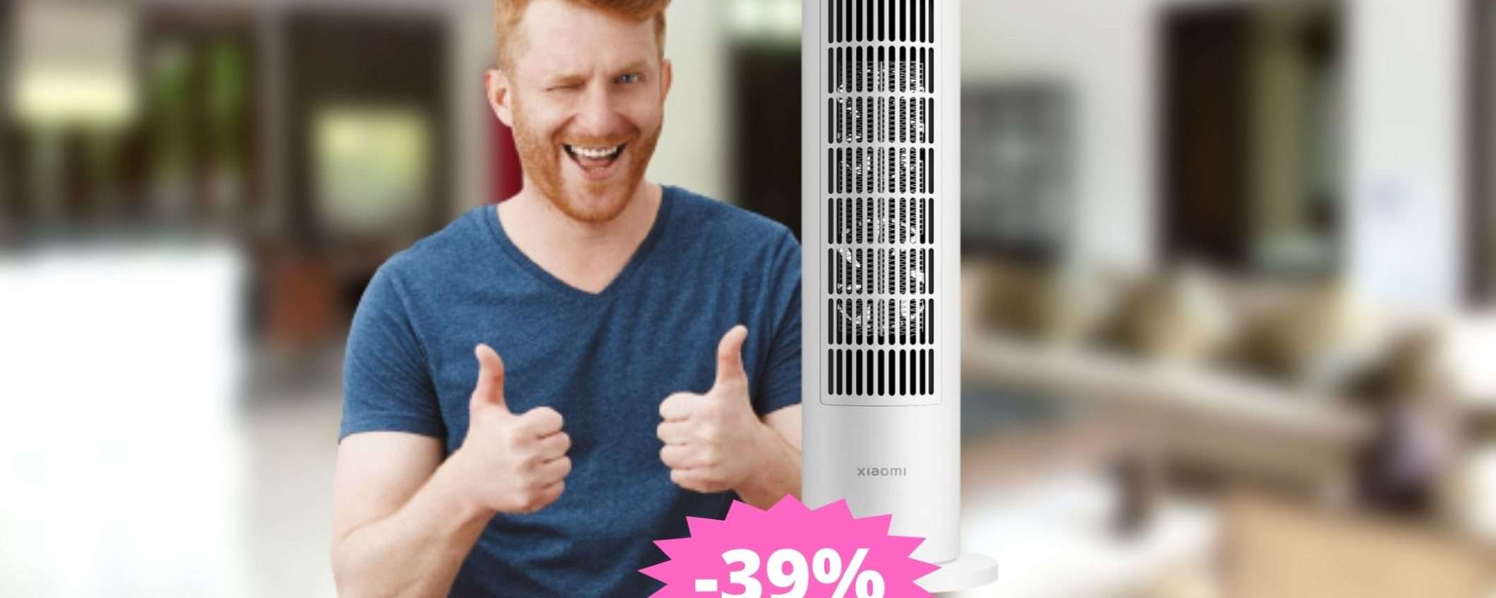 Xiaomi Mi Heater Tower Lite: MEGA sconto del 39% su Amazon