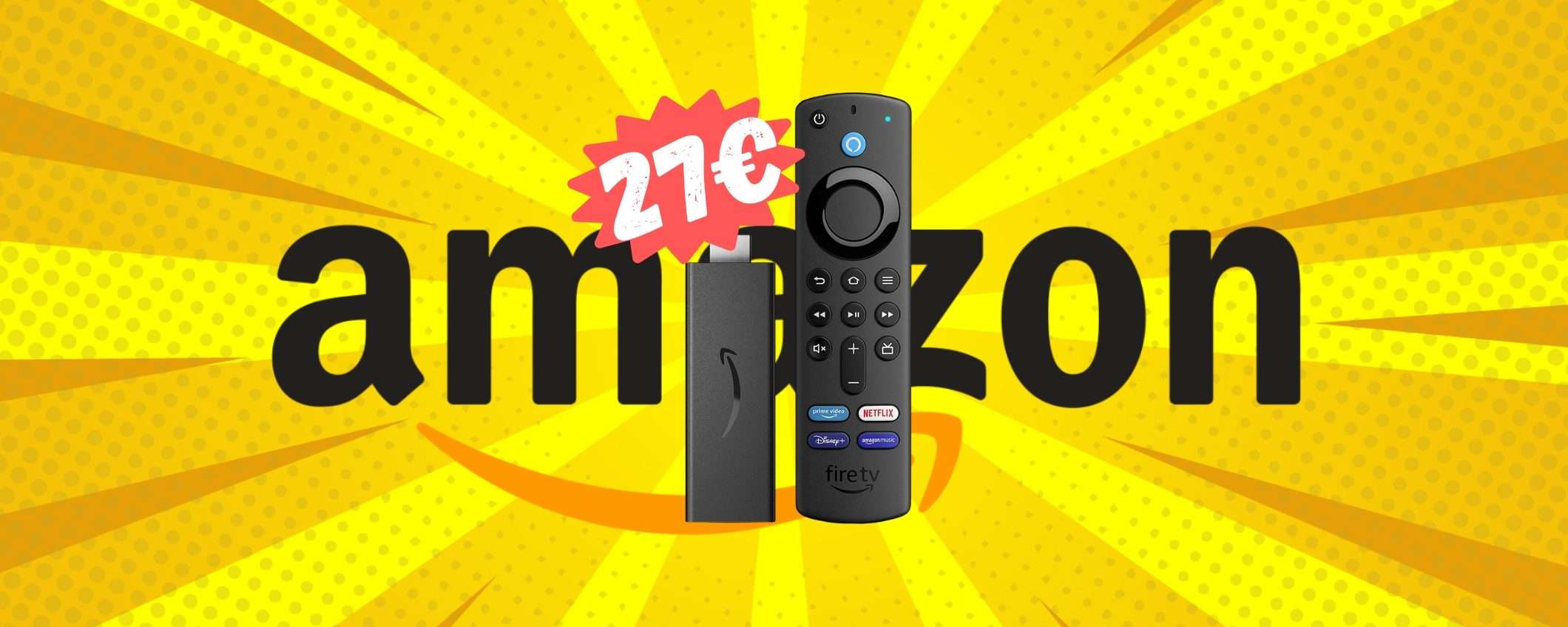 Fire TV Stick con telecomando vocale Alexa e la TV diventa smart