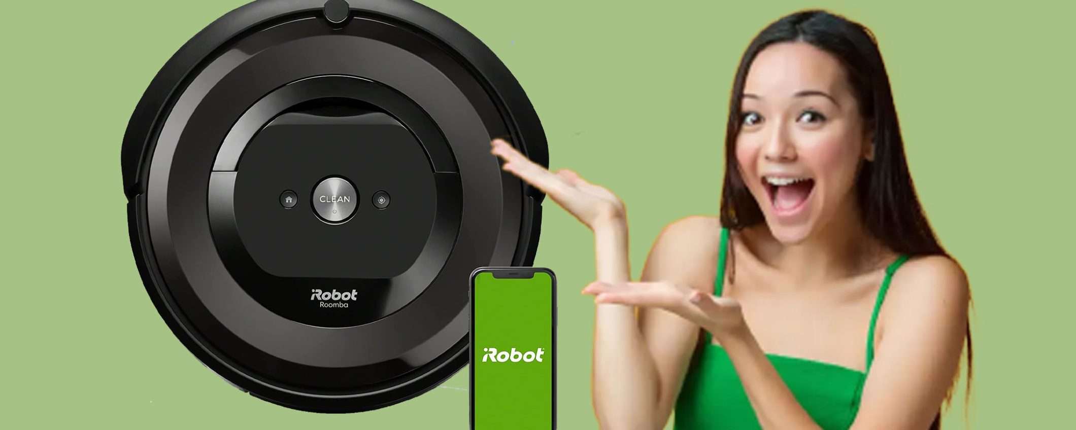 iRobot Roomba e6192 in sconto PAZZESCO: risparmia 90€ (-26%)