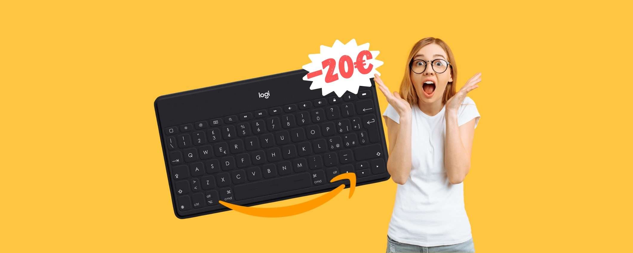 Logitech Keys-To-Go su Amazon con lo SCONTO di 20€