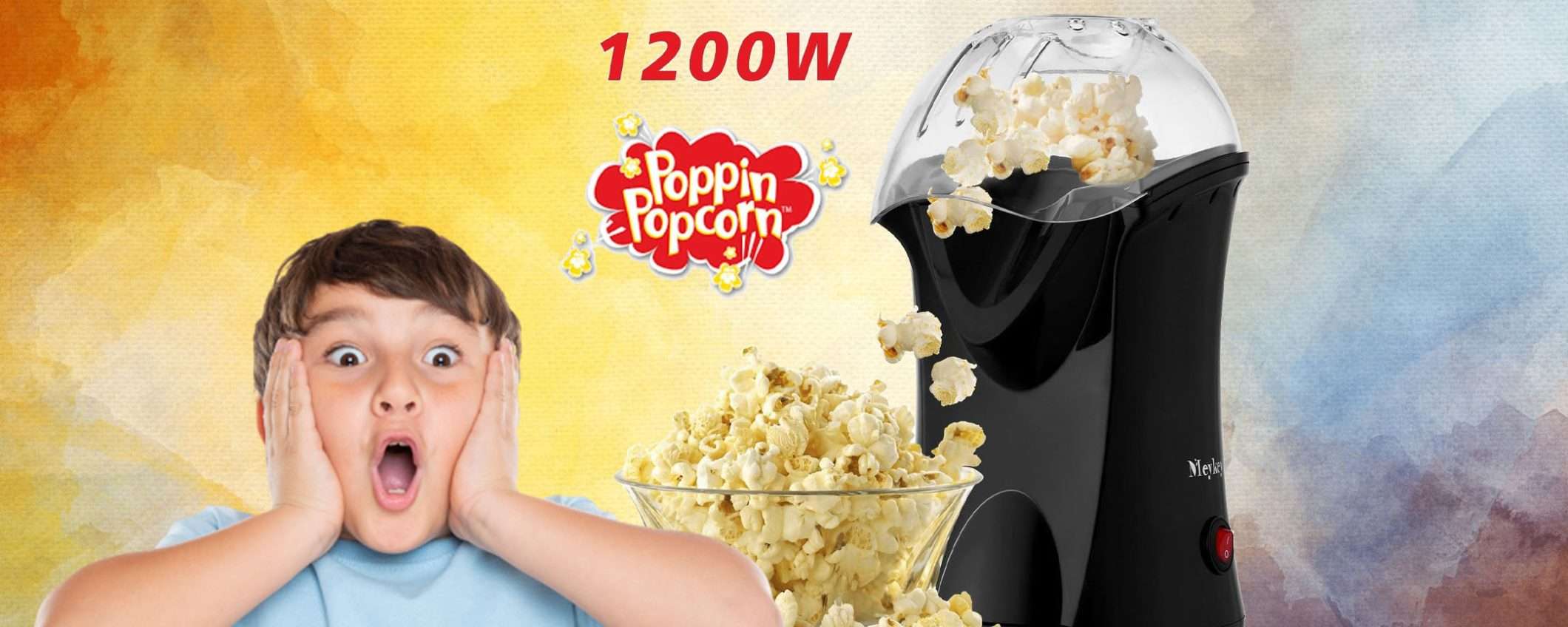 Macchina per popcorn in sconto su Amazon: snack pronti in 3 minuti