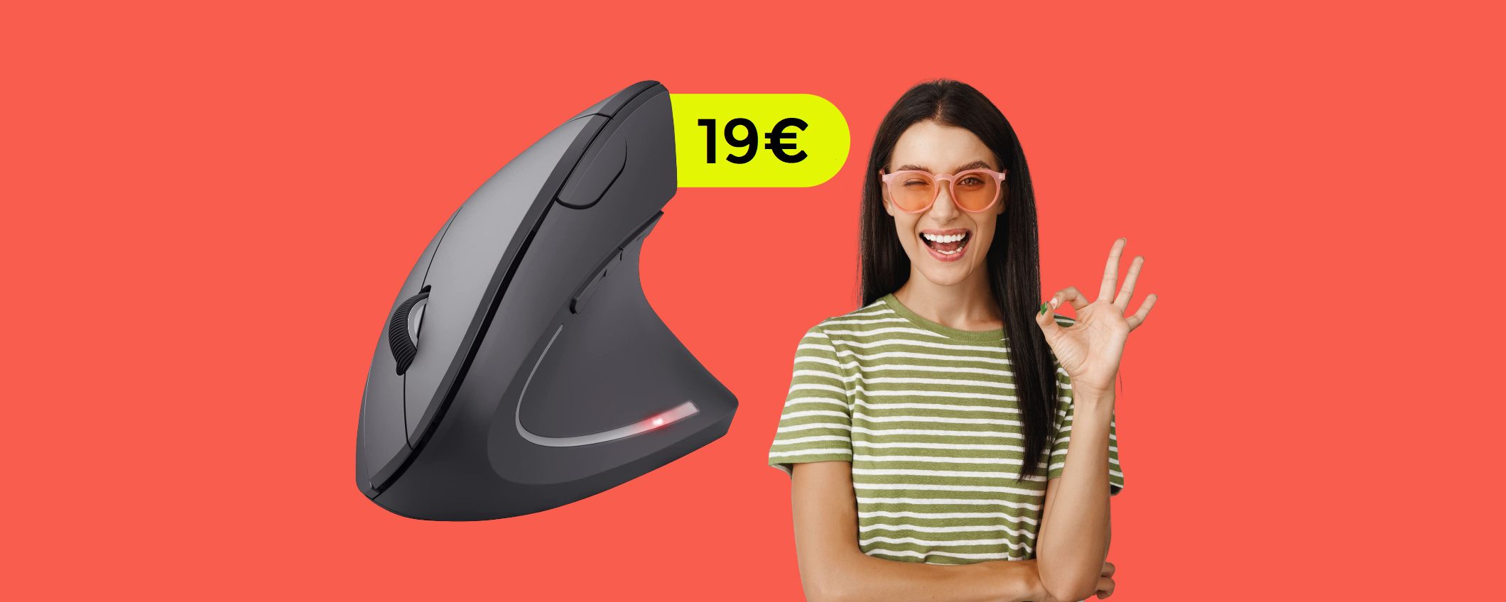 Mouse wireless VERTICALE: la GENIALATA da provare a soli 19€