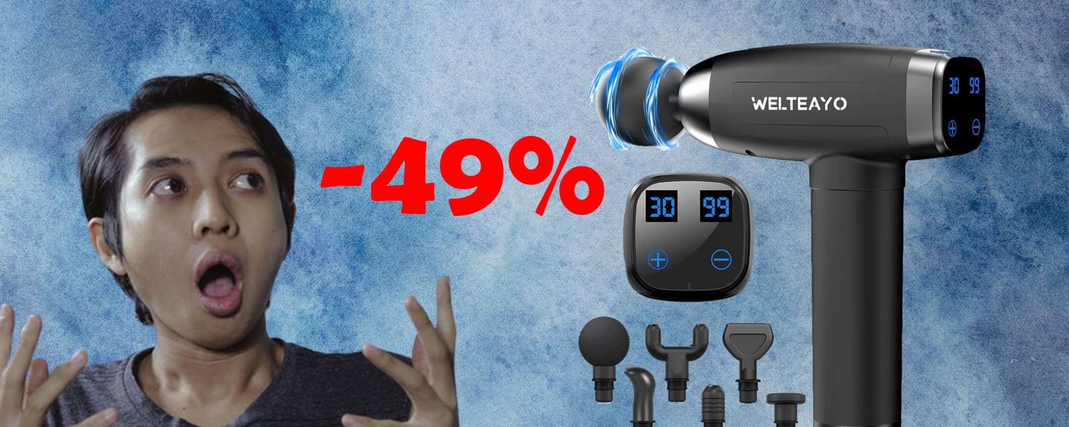 Pistola per massaggi elettrica SCONTATISSIMA a soli 28€ (-49%)