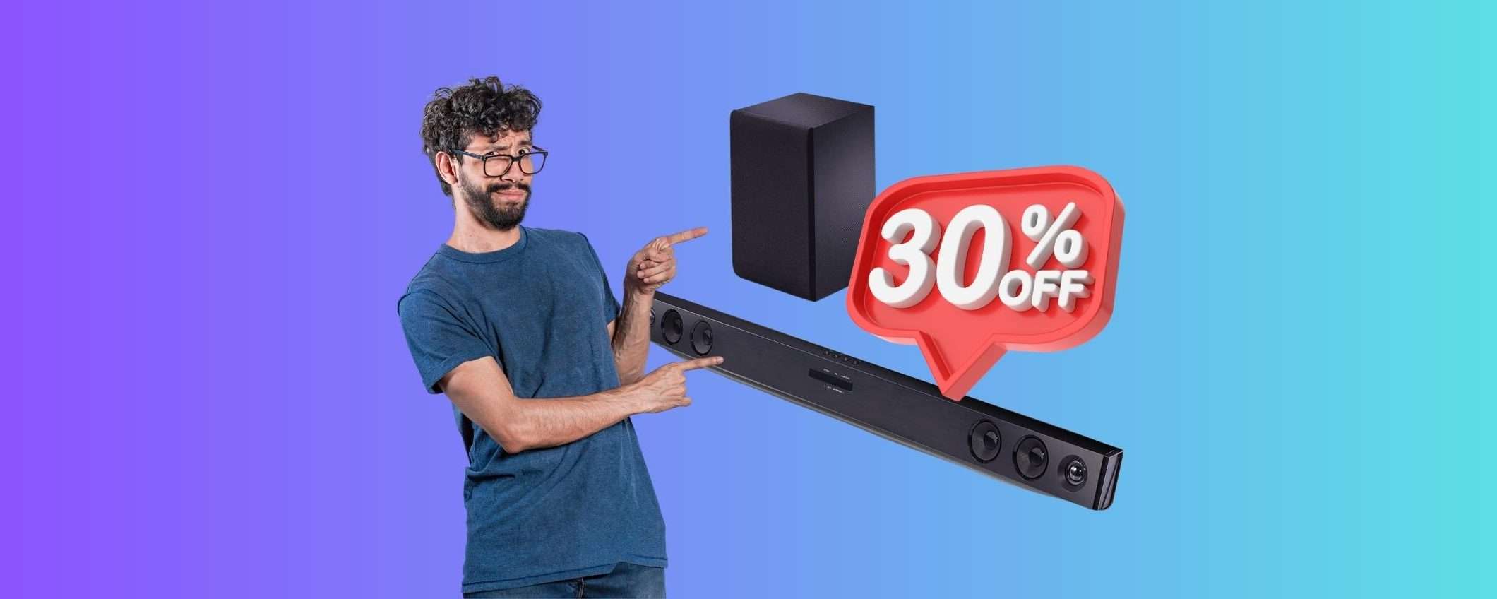 Soundbar LG con subwoofer wireless a PREZZO HOT (-30%)