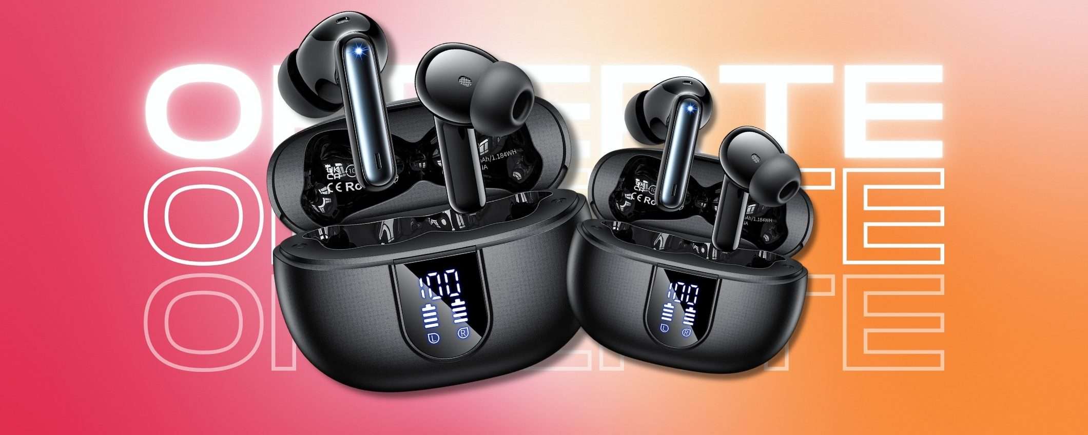 Sconto BOLLENTE per Auricolari TWS 5.3: crolla il prezzo a soli 17€