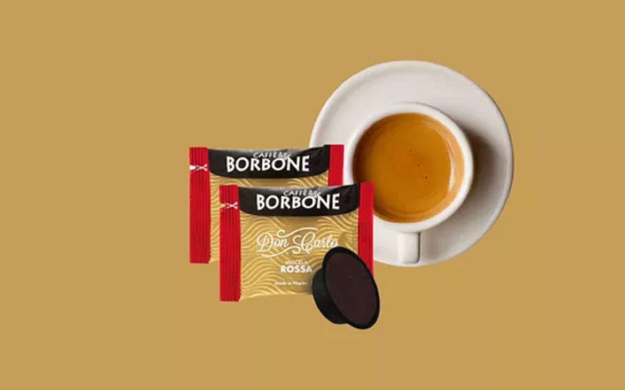 200 capsule caffè Borbone miscela Rossa per A Modo Mio a soli