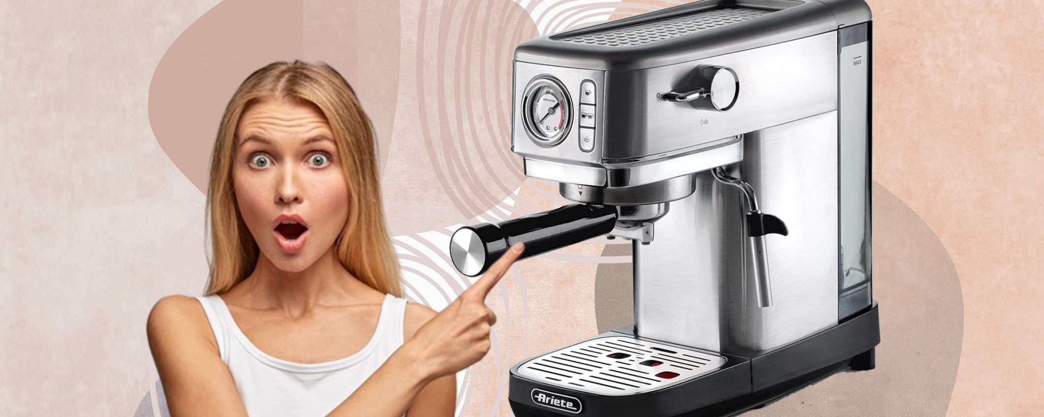 Ariete 1381 Espresso Slim Metal in SUPER sconto del 38%