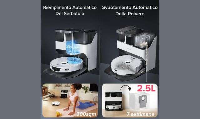 Robot aspirapolvere autopulente