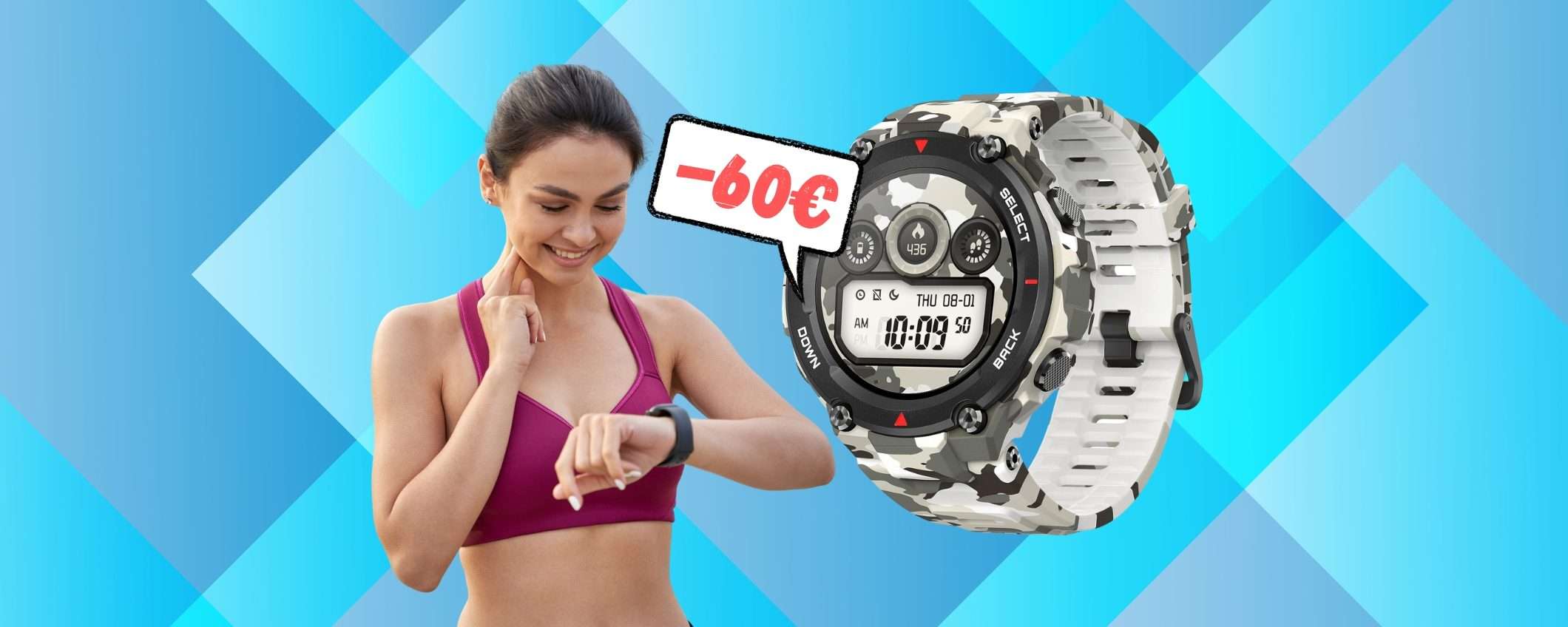 Amazfit T-Rex in PROMOZIONE su Amazon a 60€ in MENO