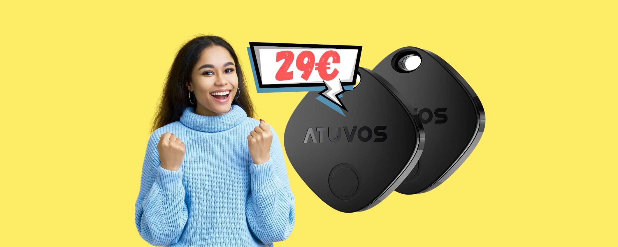 ATUVOS: 2 smart tracker tag per NON PERDERE più niente (29€)