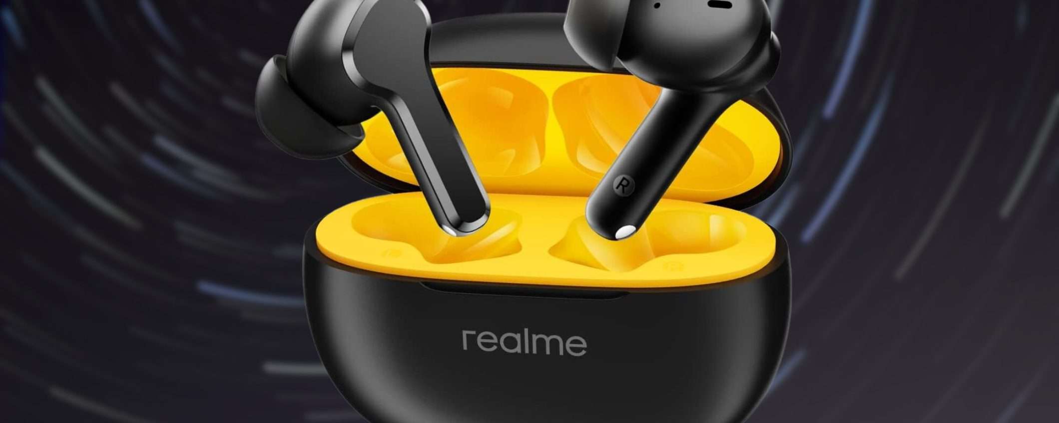 Realme: spettacolari auricolari Bluetooth a prezzo BOMBA su Amazon (23€)