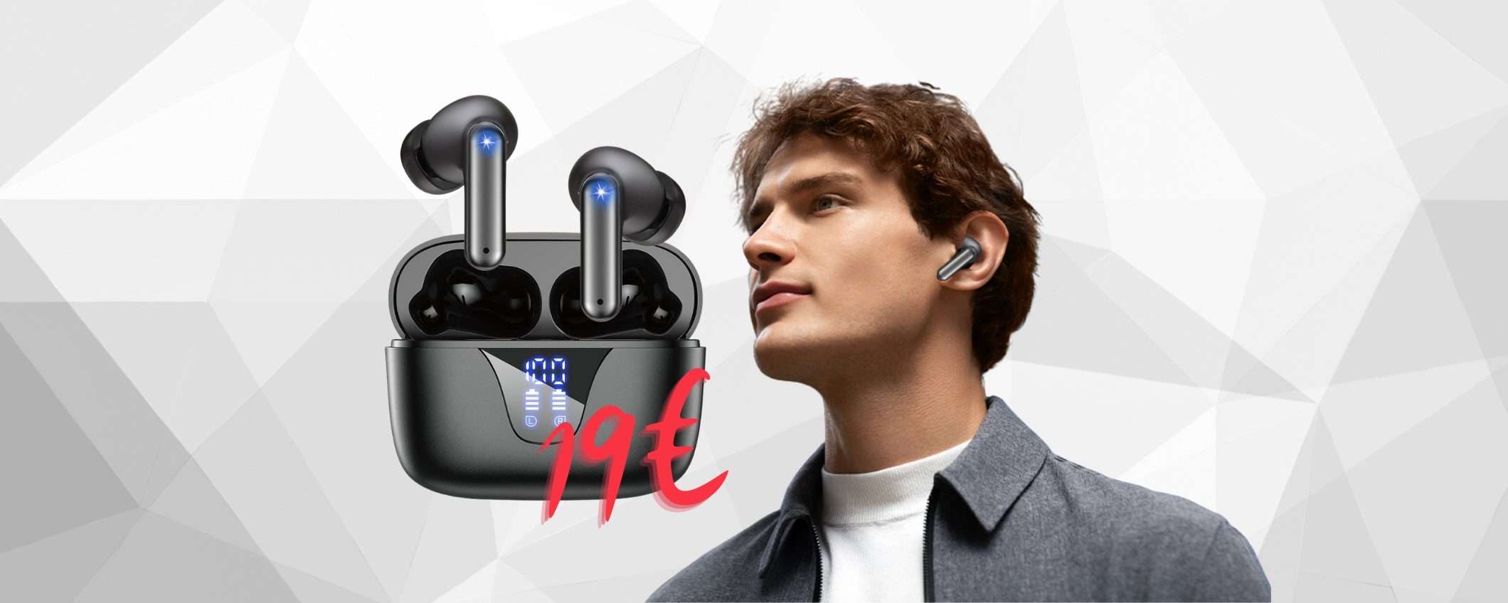 Auricolari Bluetooth comodi, leggeri e impermeabili su Amazon a 19€