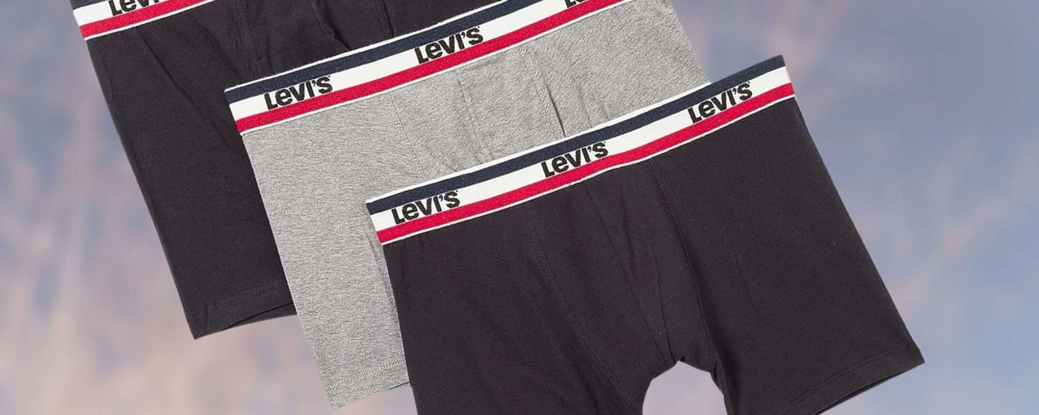 Boxer Levi's: sconto 52% e prezzo RIDICOLO per il pacco da 3 pezzi (19€)