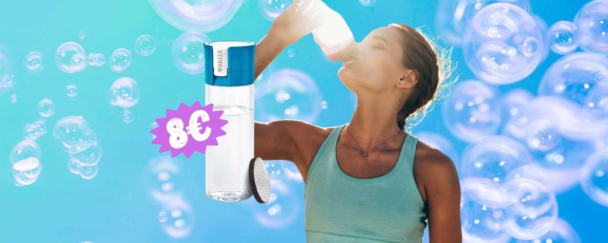 BRITA: borraccia filtrante e ti porti l'acqua buona dove vuoi con 8€