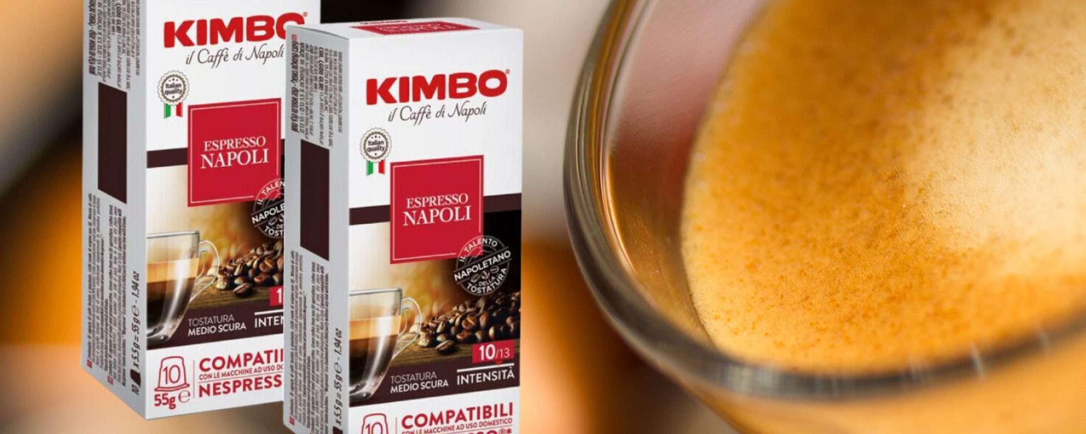 Kimbo promo WOW: capsule compatibili Nespresso a 0,16€ l'una