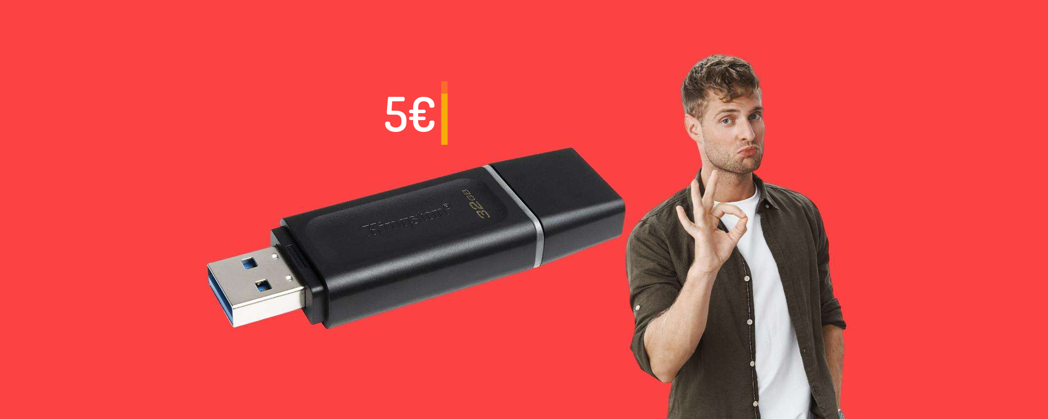 Chiavetta USB 32GB: costa meno di una pizza ed è un FULMINE