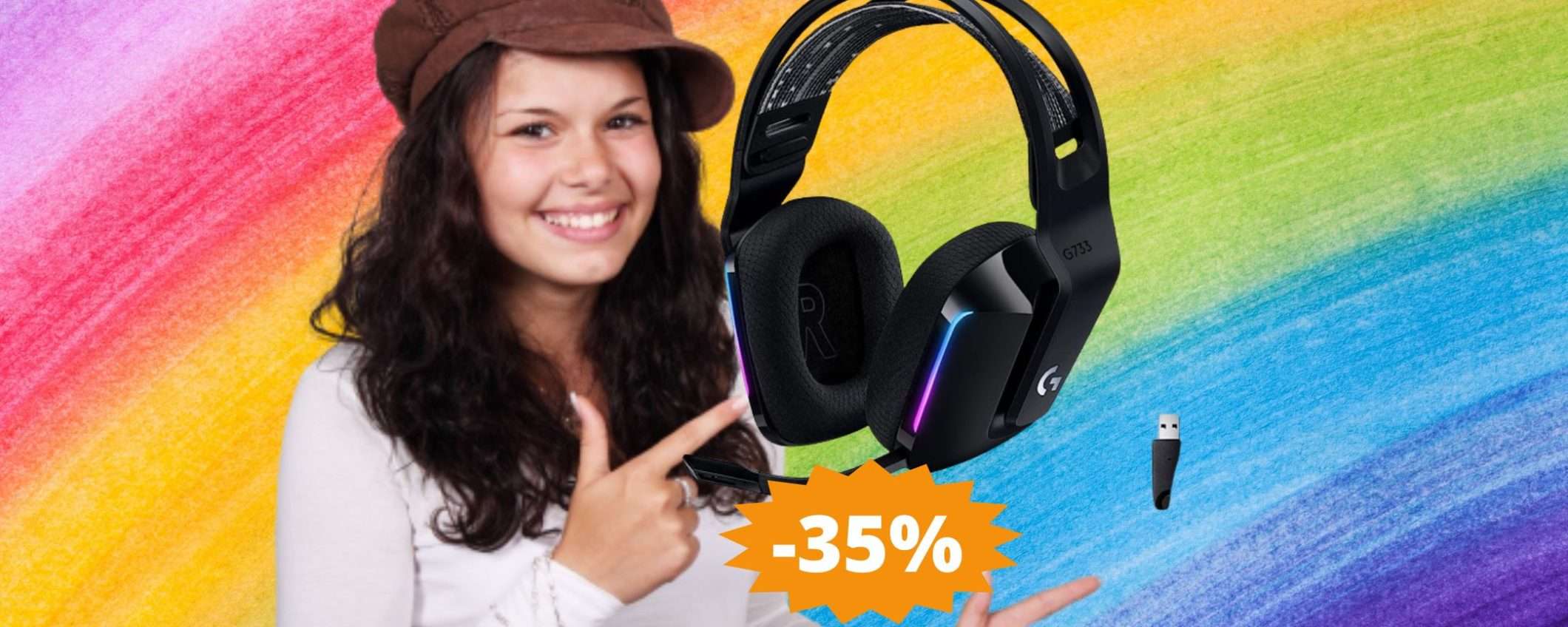 Cuffie da Gaming Logitech G733: MEGA sconto del 36%