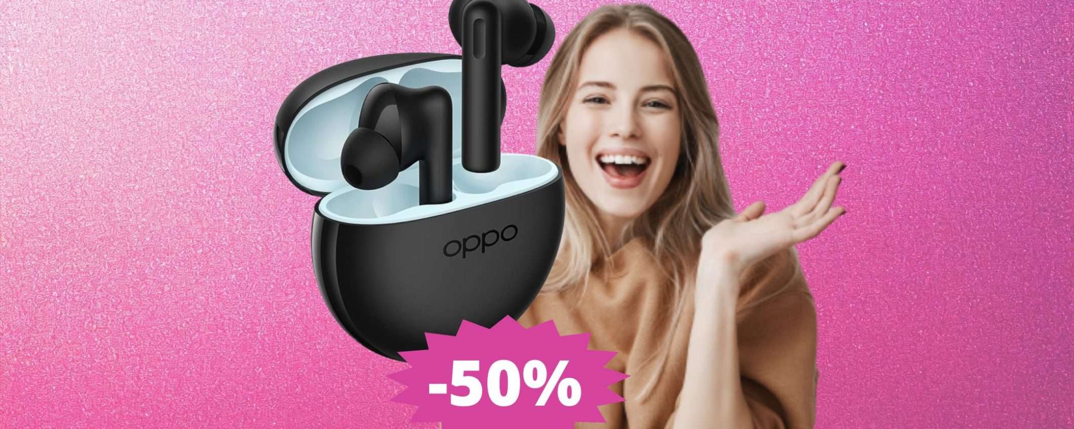 OPPO Enco Buds2: sconto FOLLE del metà prezzo su Amazon