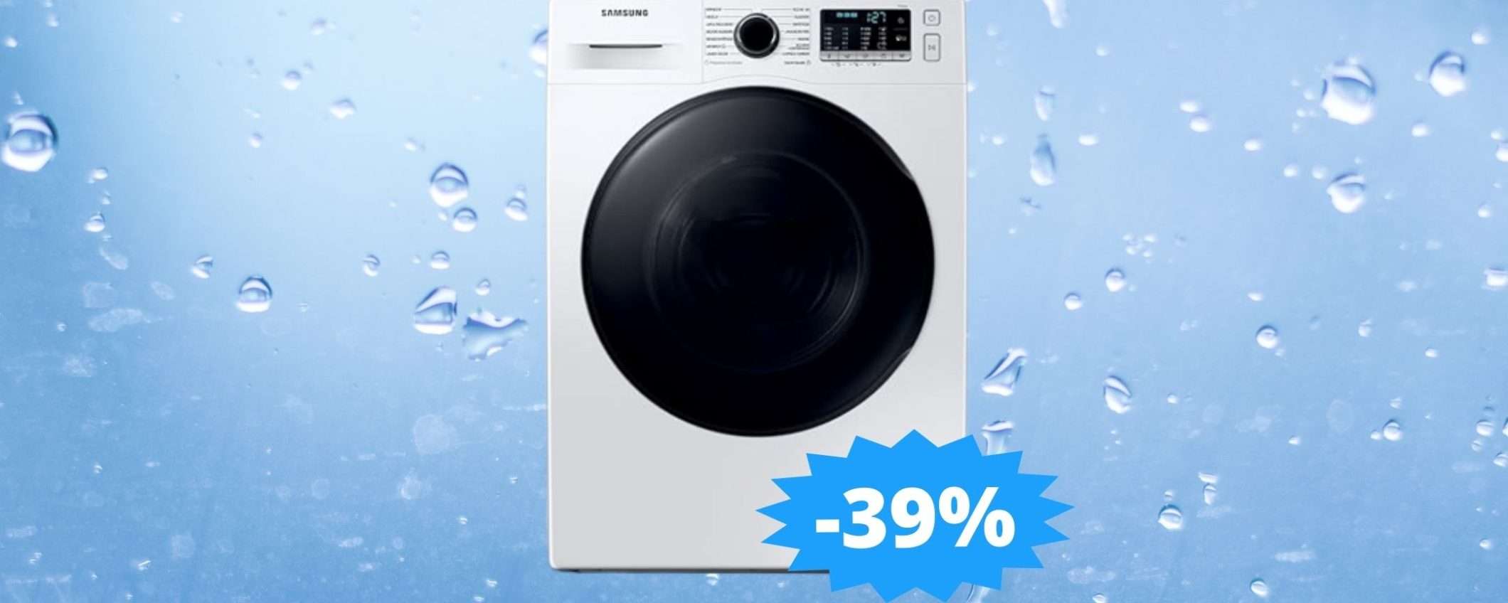 Samsung Lavasciuga Crystal Clean: MEGA sconto del 39% su Amazon