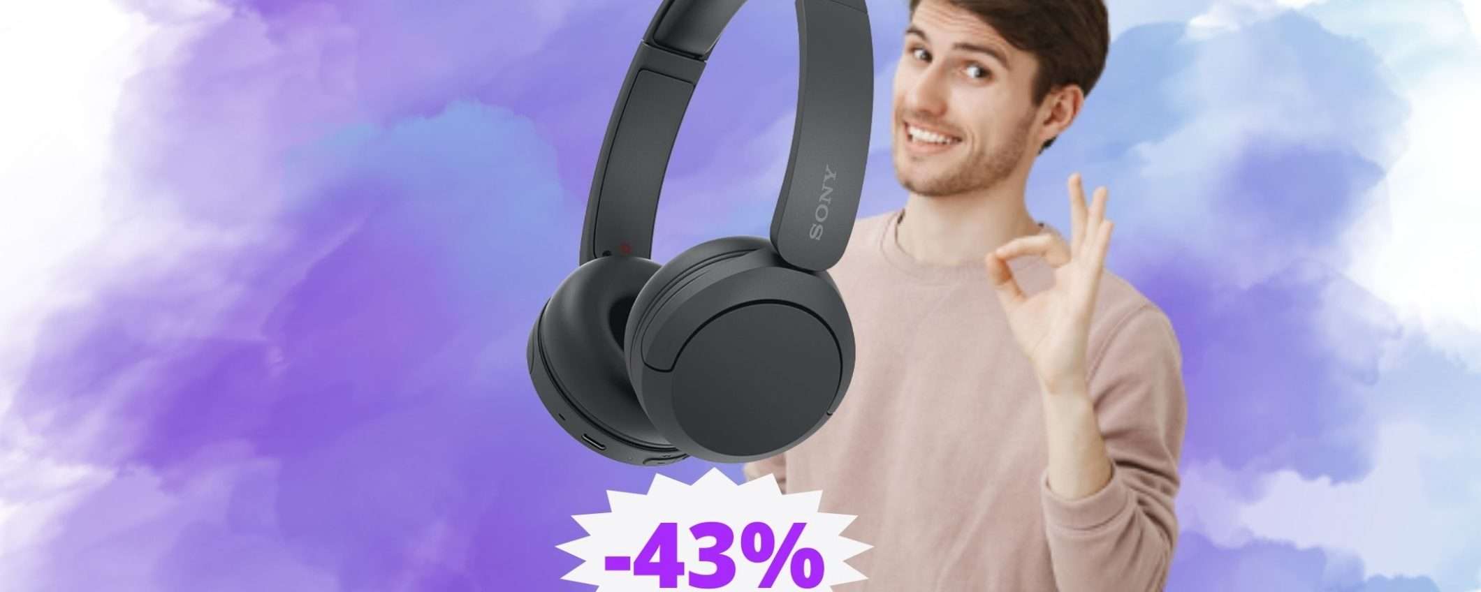 Cuffie Sony WH-CH520: OFFERTA incredibile del 43% su Amazon