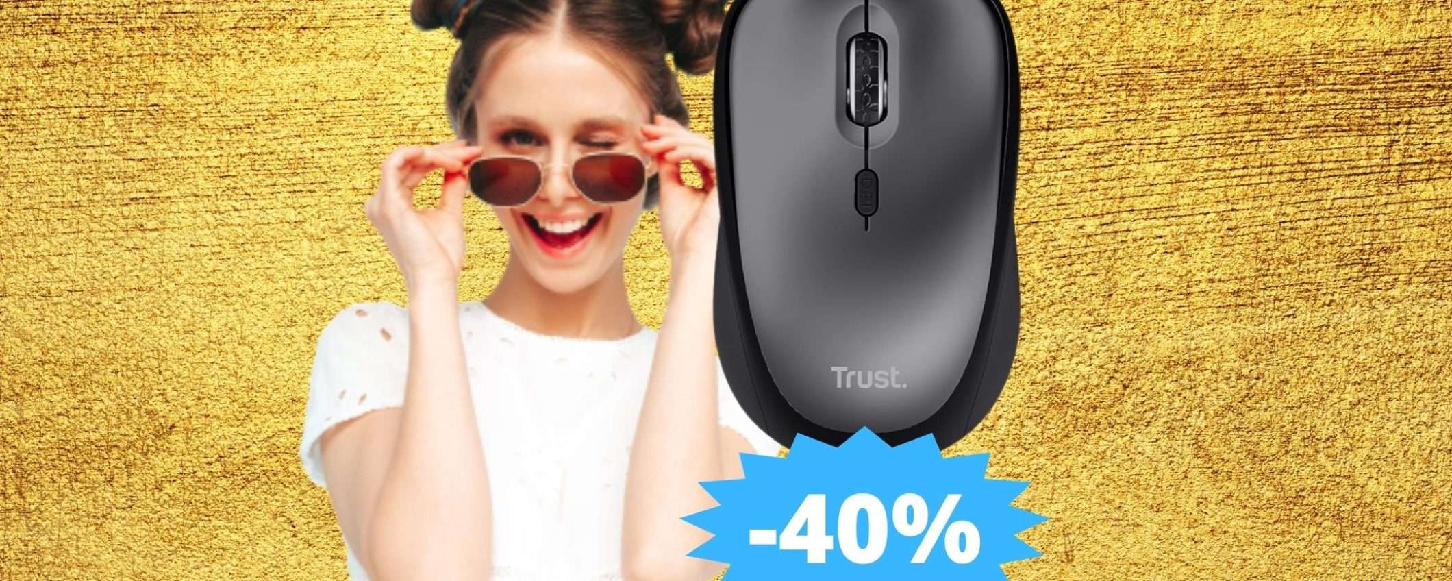 Mouse Trust Yvi+: ecologico, silenzioso e in MEGA sconto (-40%)