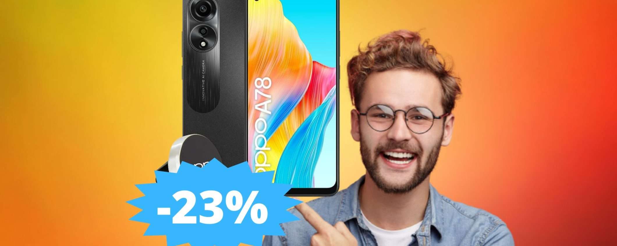 OPPO A78: SUPER sconto del 23% su Amazon