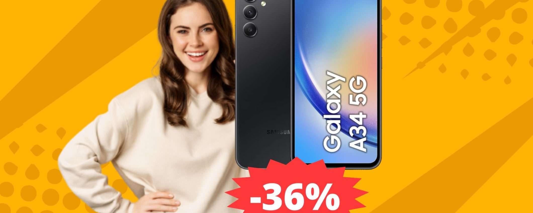 Samsung Galaxy A34: il RE dei medio gamma in MEGA sconto