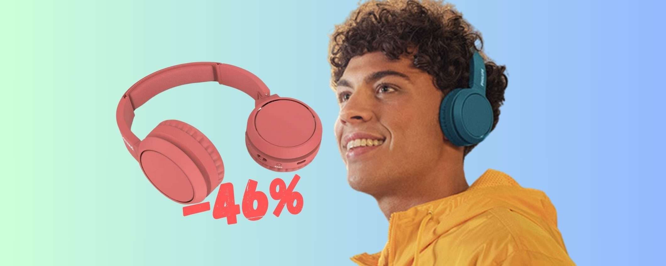 Cuffie wireless Philips: che AFFARE su Amazon, SCONTO del 46%