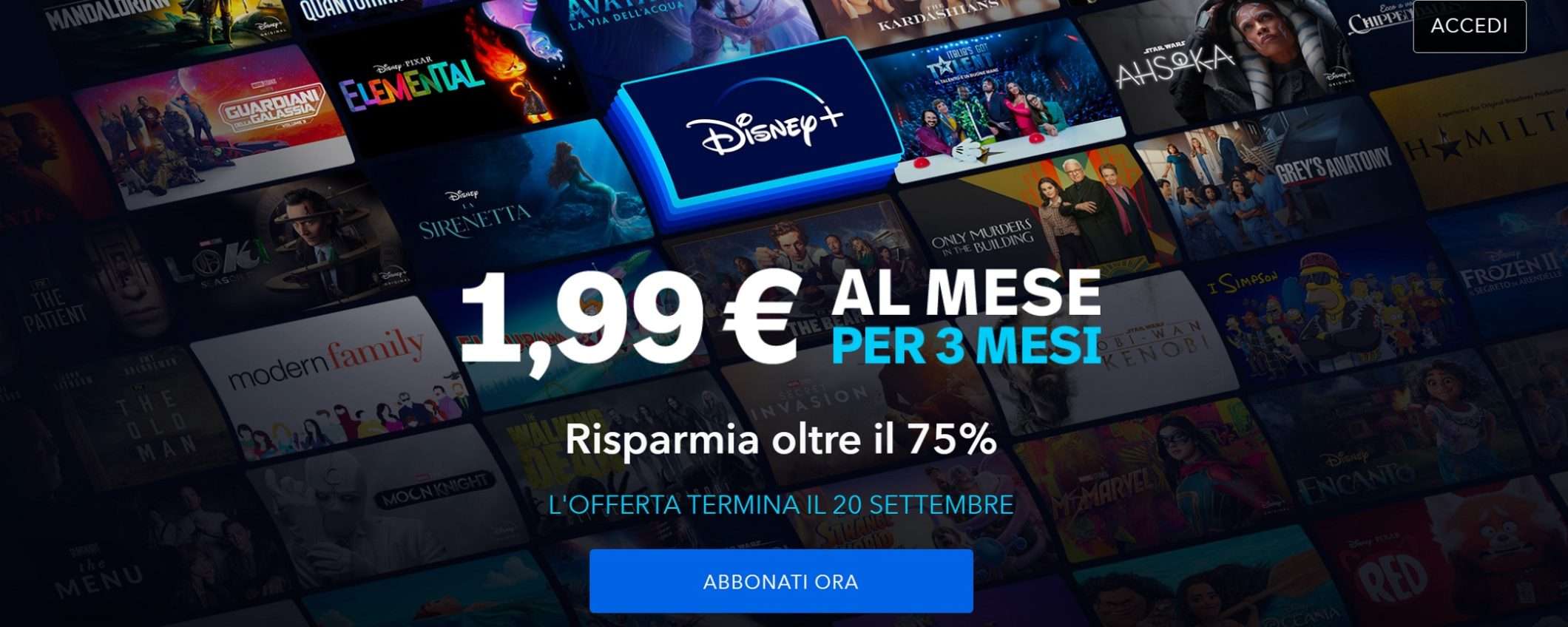 Disney+ a 1,99 euro al mese per 3 mesi? L'offerta sta per scadere