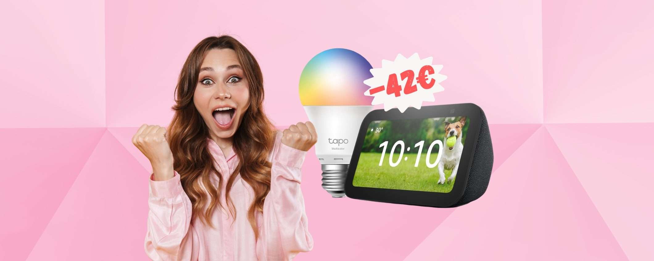 Echo Show 5 + lampadina smart TP-Link a un prezzo WOW (-42%)