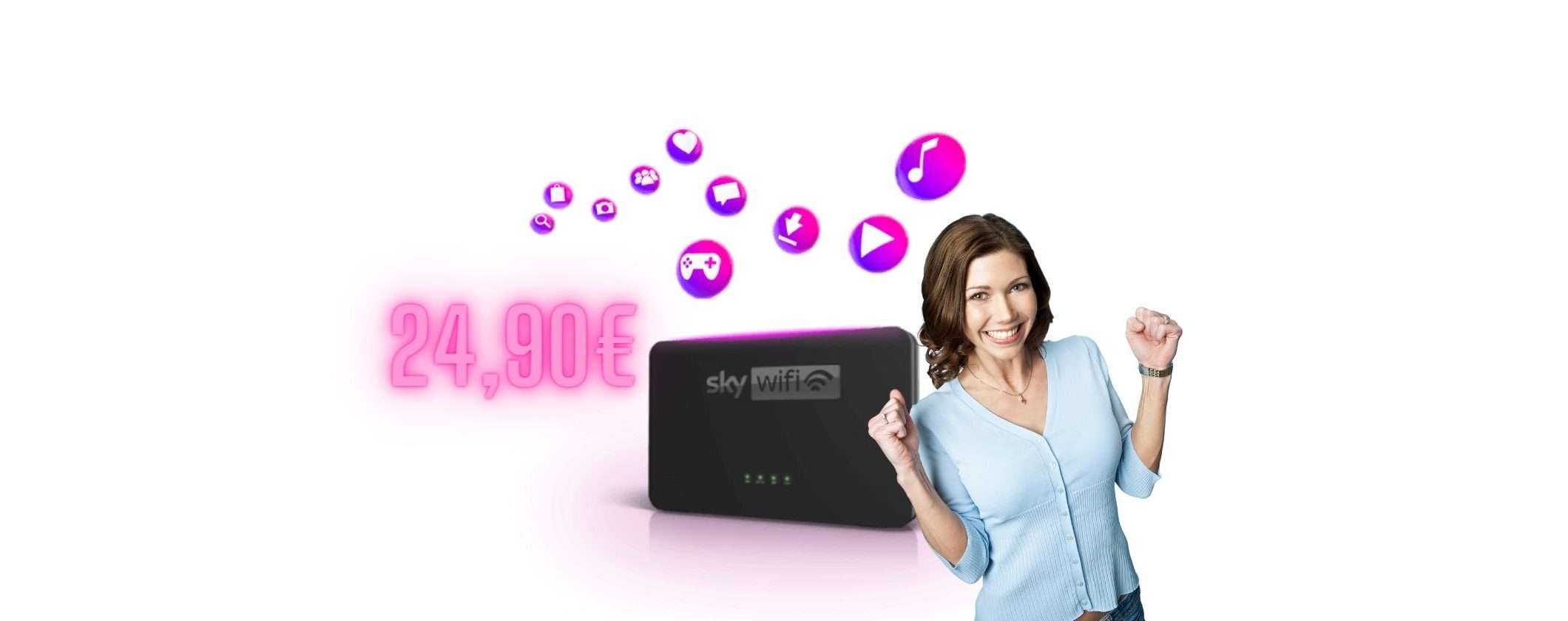 Fibra100% Ultraveloce a soli 24,90€: OGGI con Sky