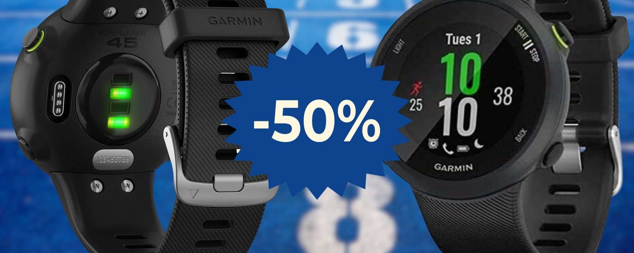 Garmin Forerunner 45, sconto 50% su Amazon e prezzo BOMBA limitato (99€)