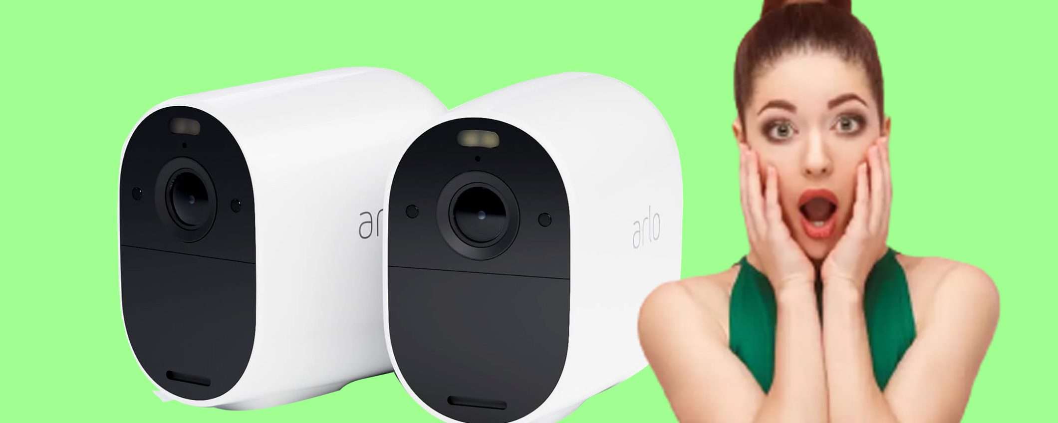 Kit di 2 telecamere Arlo Essential in sconto shock del 49%