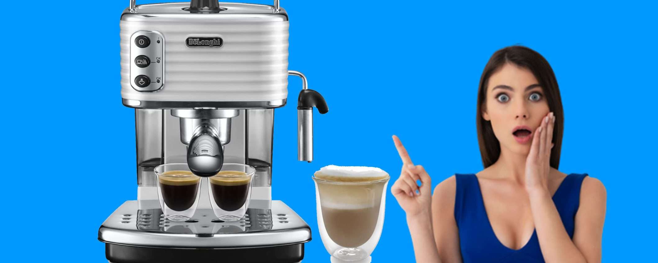 Macchina De'Longhi per caffè e cappuccino manuale: sconto TOP