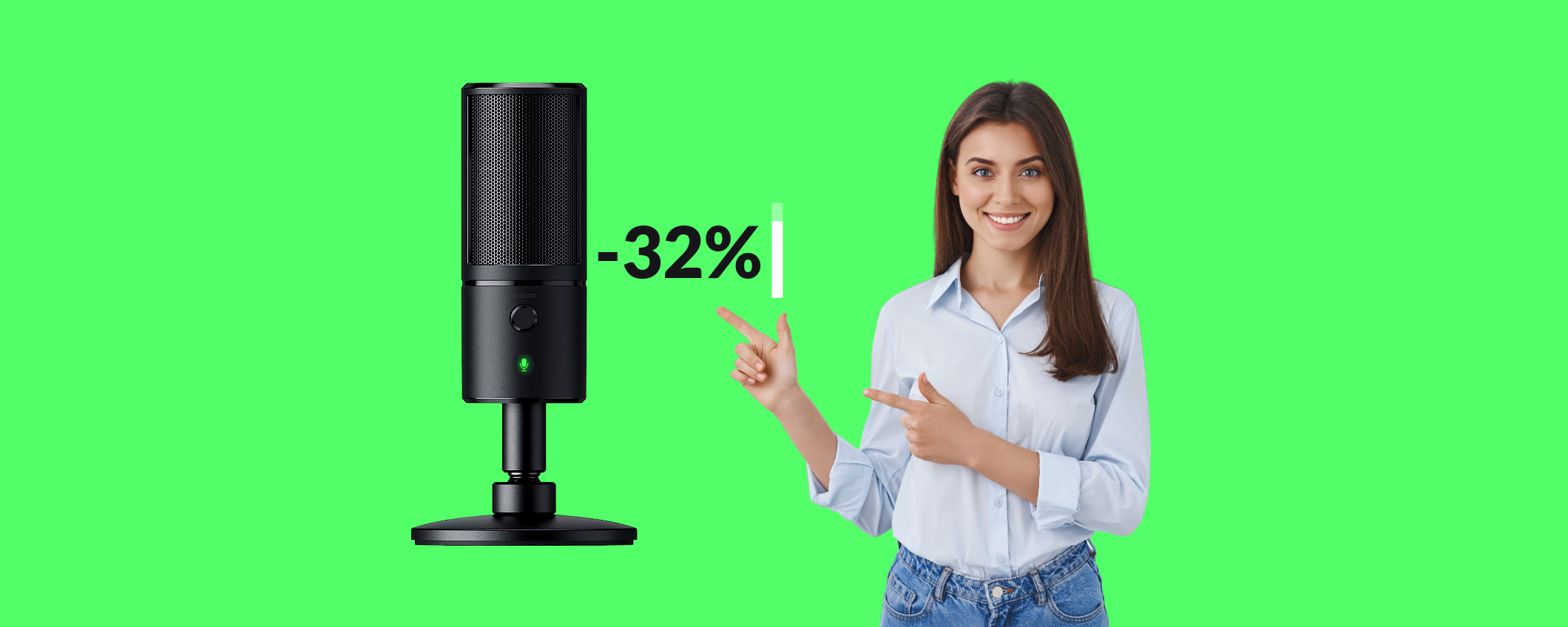 Microfono Razer Seiren X: una CERTEZZA per gli streamer (74€)