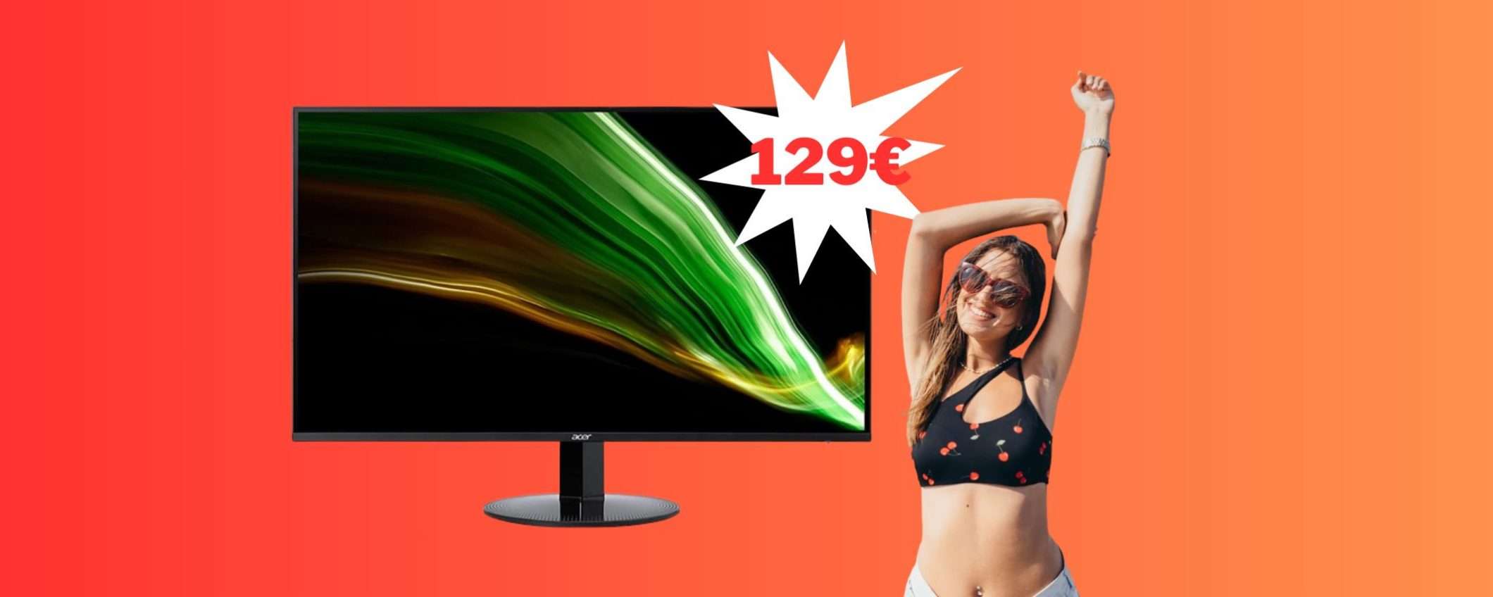 Monitor Acer da 27 pollici in offerta a 129 euro da MediaWorld