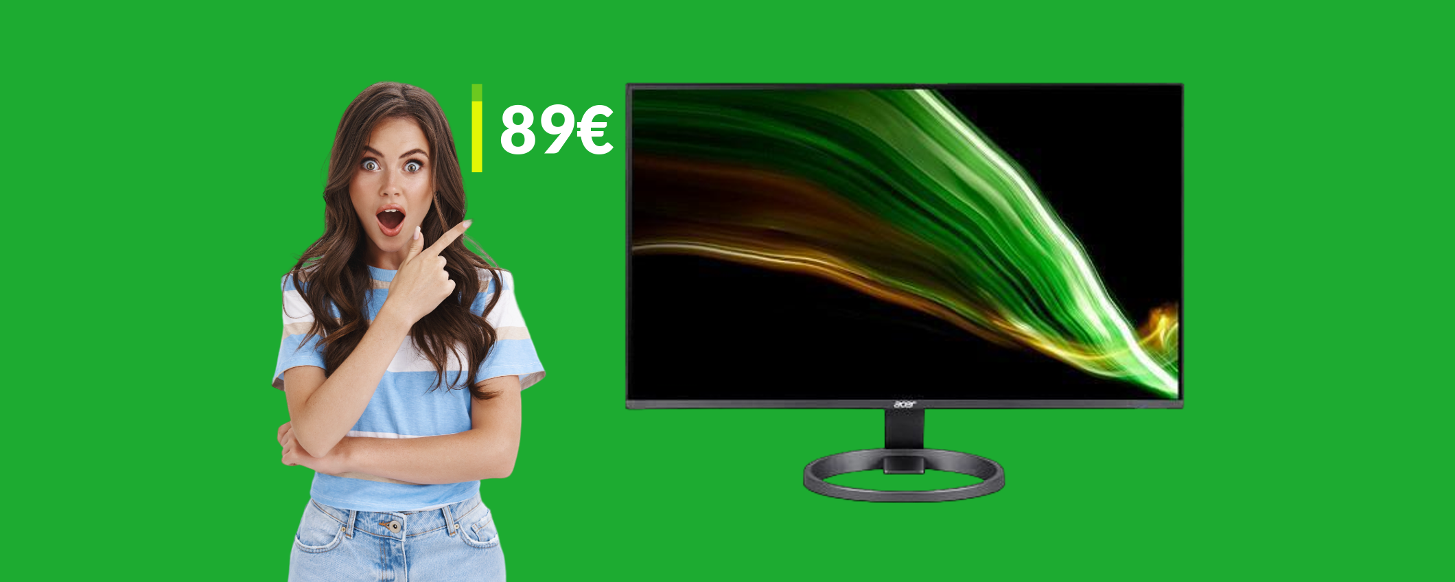 Monitor FullHD Acer 27'' a soli 89€ su eBay: la BOMBA del giorno