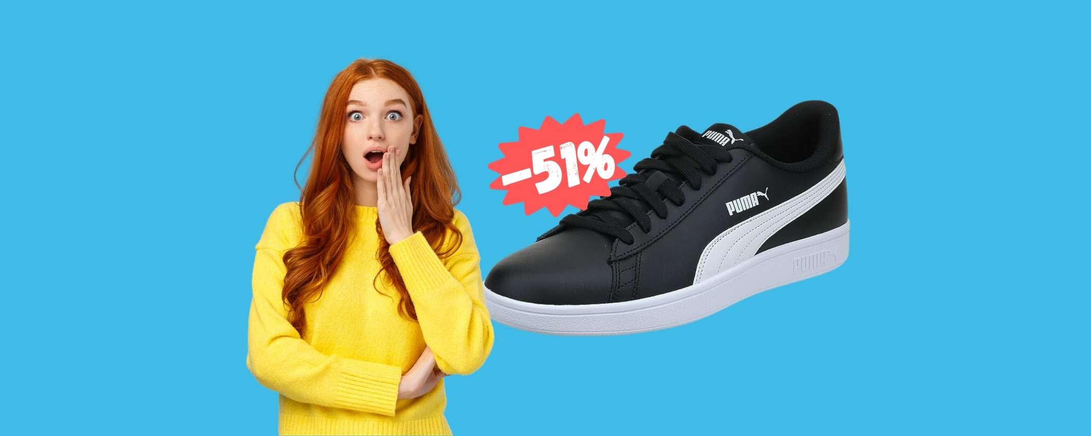 Puma Smash V2 in SCONTO ASSURDO del 51%, tue a 26€