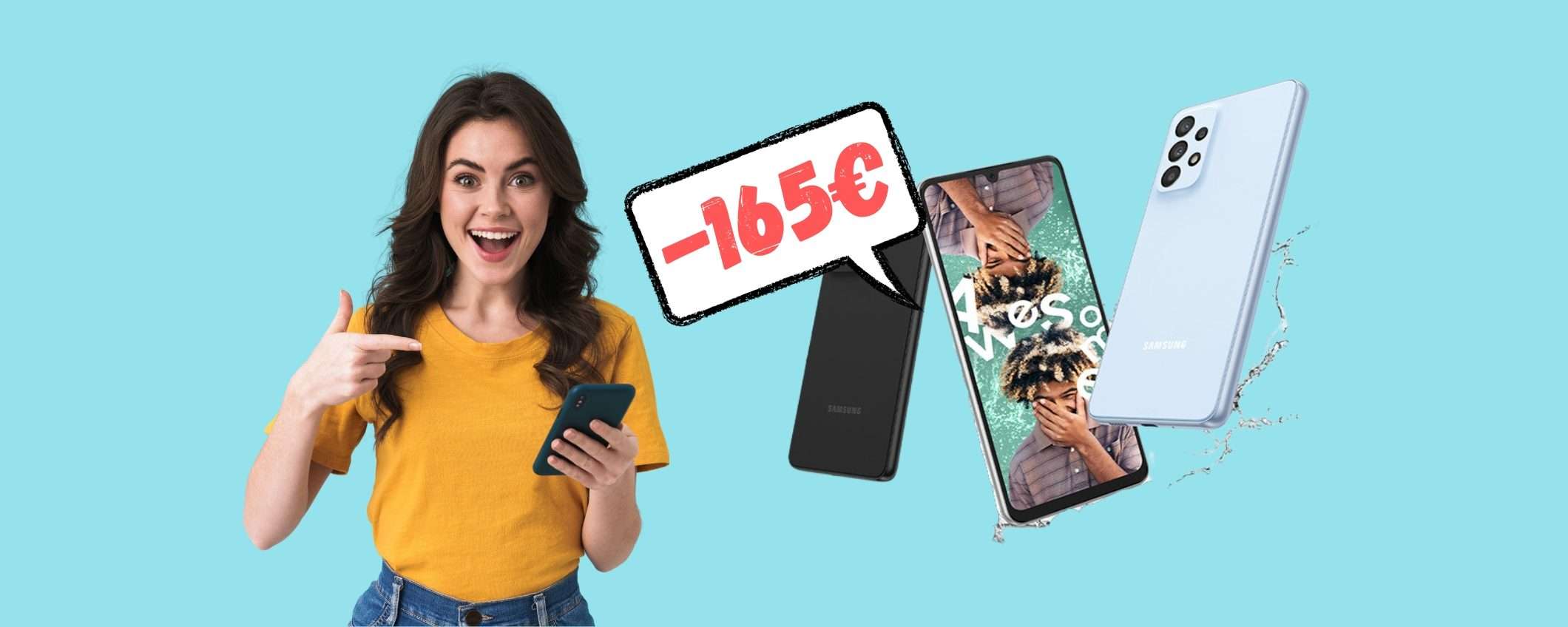 Samsung Galaxy A33 5G in SCONTO di 165€ su Amazon, WOW