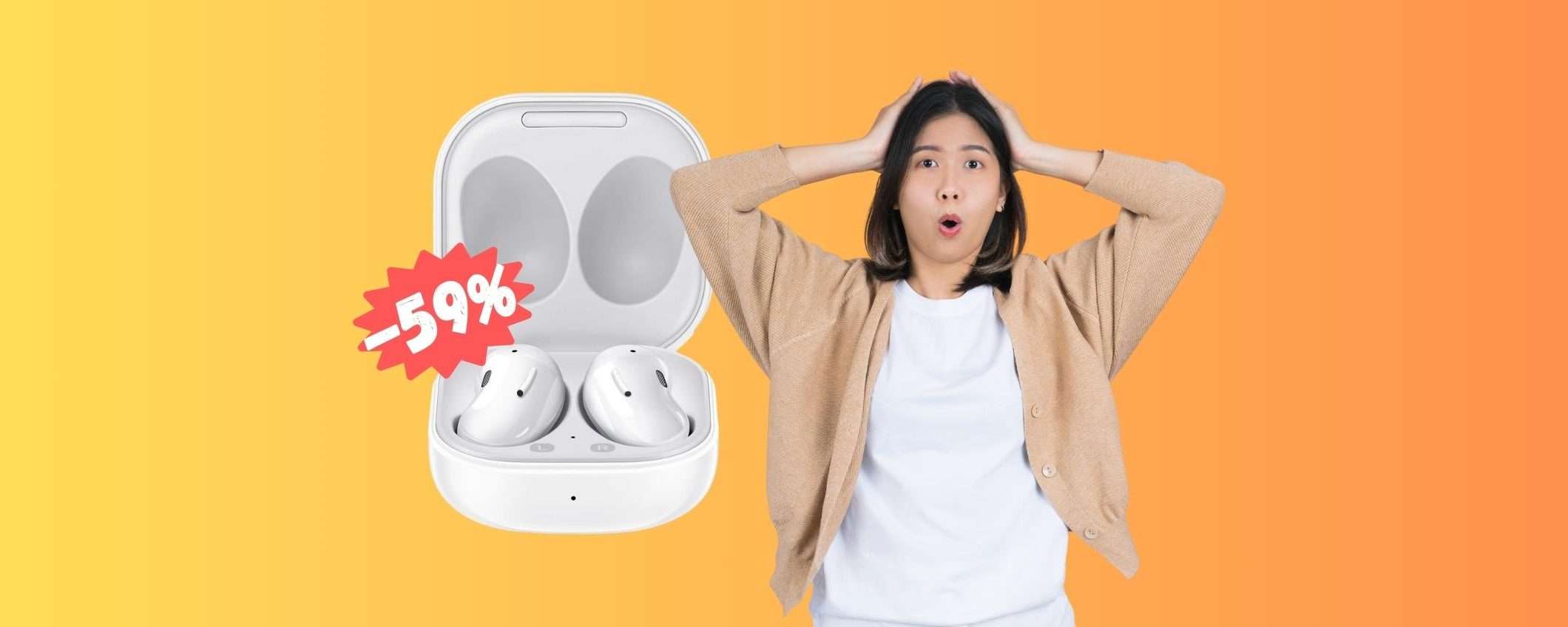 Samsung Galaxy Buds Live in SCONTO del 59%: BOMBA Amazon