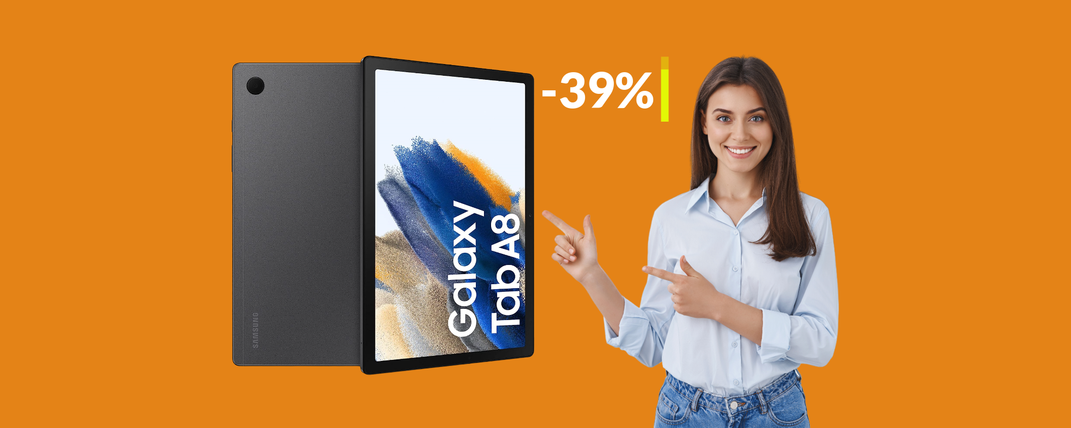 Samsung Galaxy Tab A8 in SCONTO: il prezzo crolla sotto i 200€